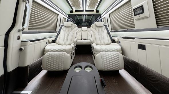 baton rouge 8 passenger sprinter van interior
